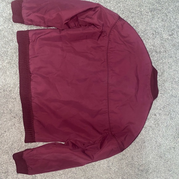 Vintage 80's Ivy Club Classic Jacket Men Medium Bomber Jacket Maroon - Picture 4 of 6